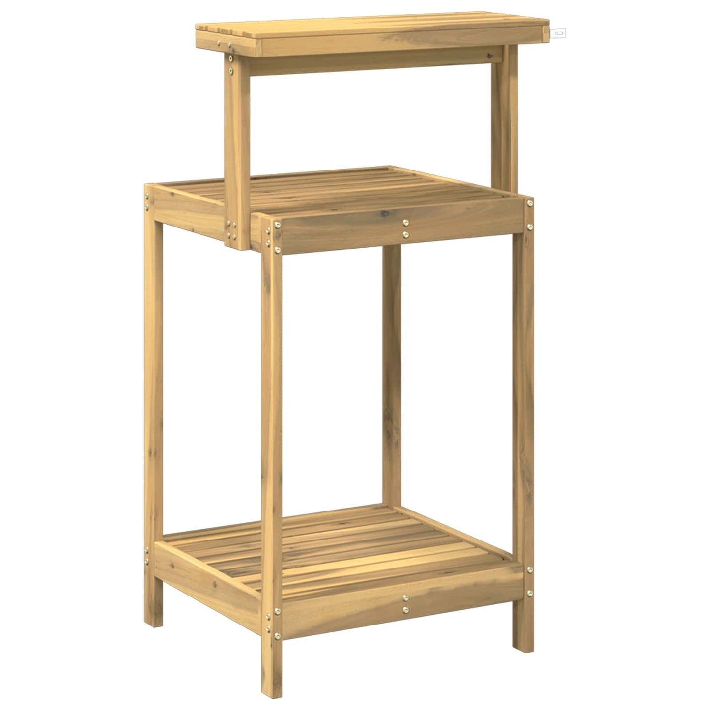 Utendørs pottingbenk 56,5 x 48,5 x 107 cm Solid akasietre Hvit