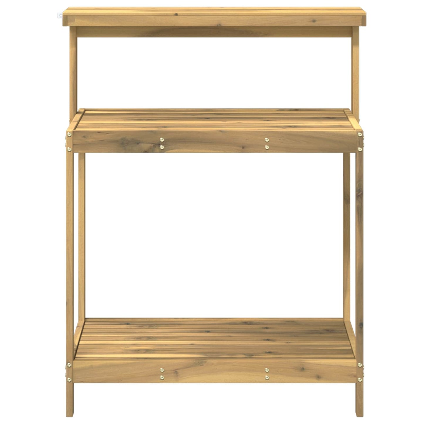 Utendørs pottingbenk 86,5 x 48,5 x 106 cm Solid akasietre Hvit