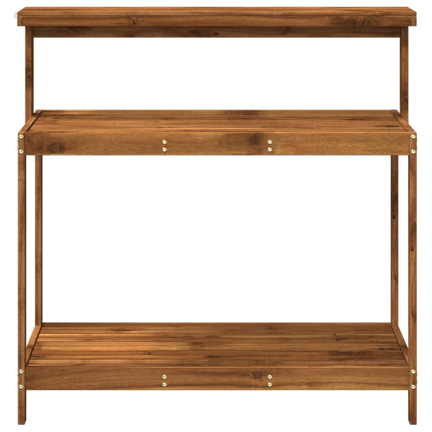 Utendørs pottingbenk 111,5 x 48,5 x 107 cm Solid akasietre
