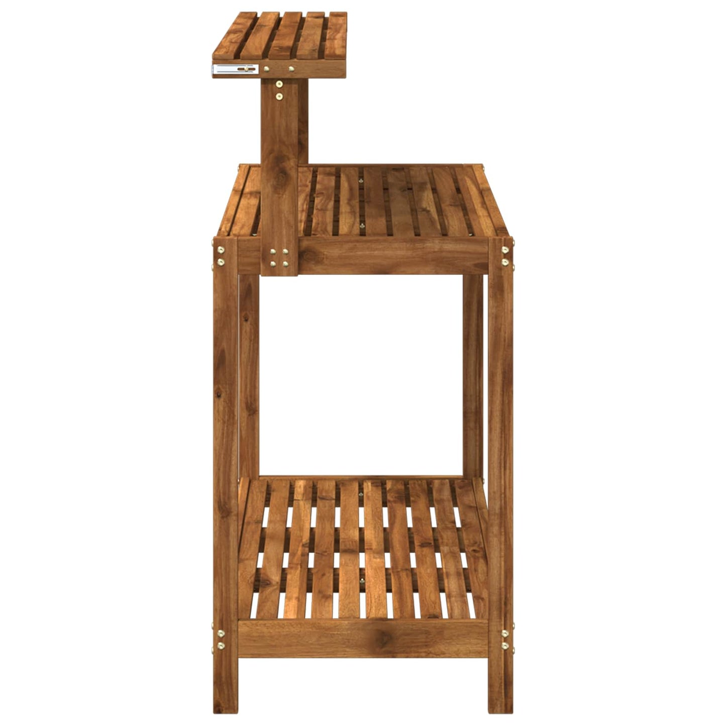 Utendørs pottingbenk 111,5 x 48,5 x 107 cm Solid akasietre