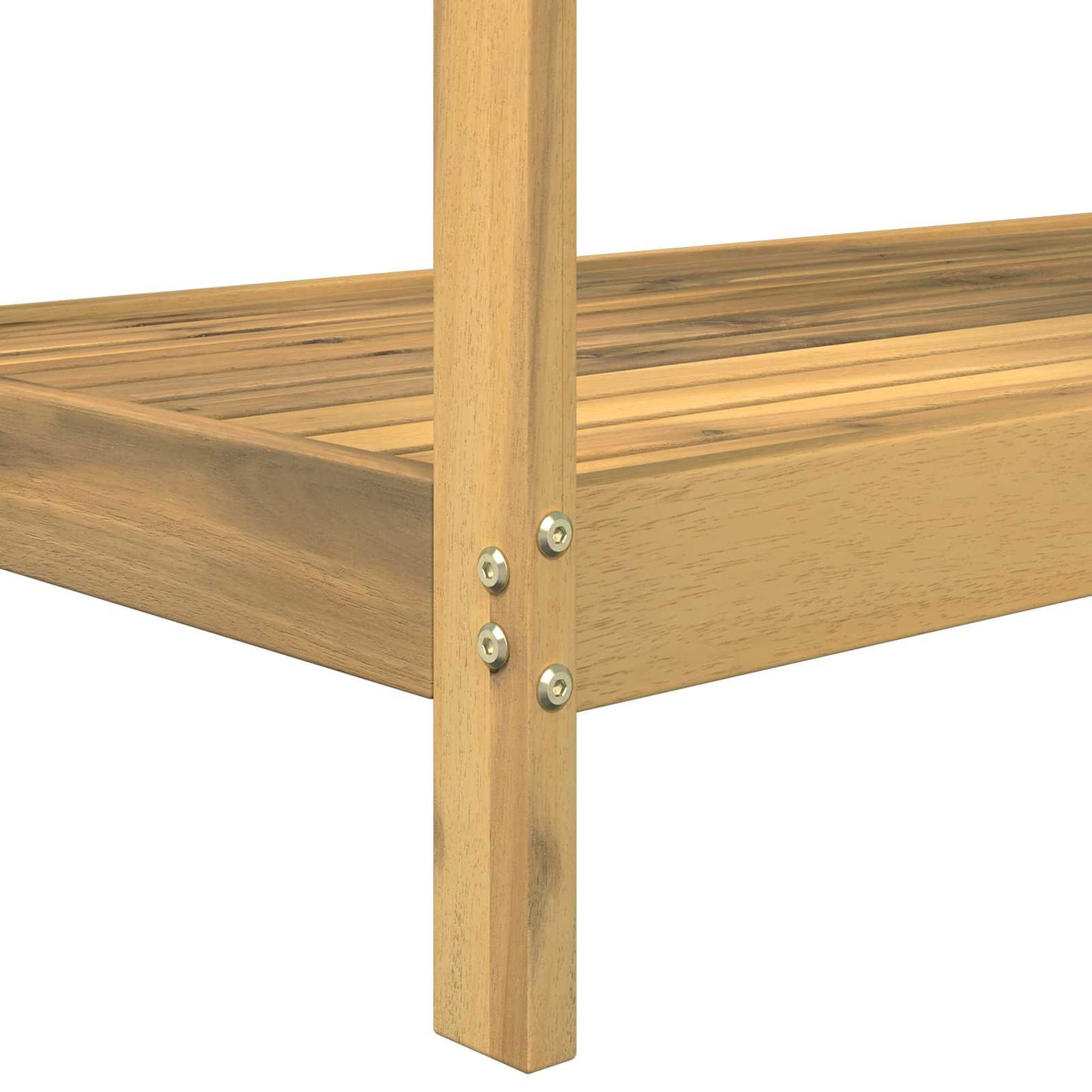 Utendørs pottingbenk 111,5 x 48,5 x 107 cm Solid akasietre Hvit