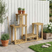 Planteholder Hvit 90 x 25 x 73 cm Solid akasietre