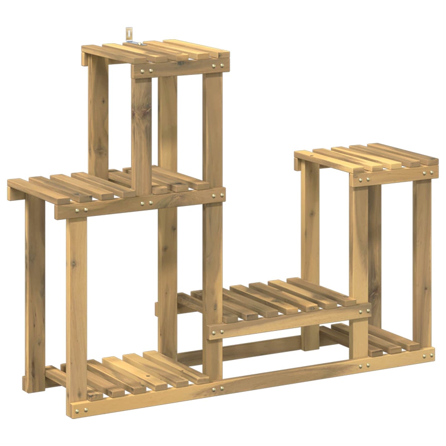 Planteholder Hvit 90 x 25 x 73 cm Solid akasietre
