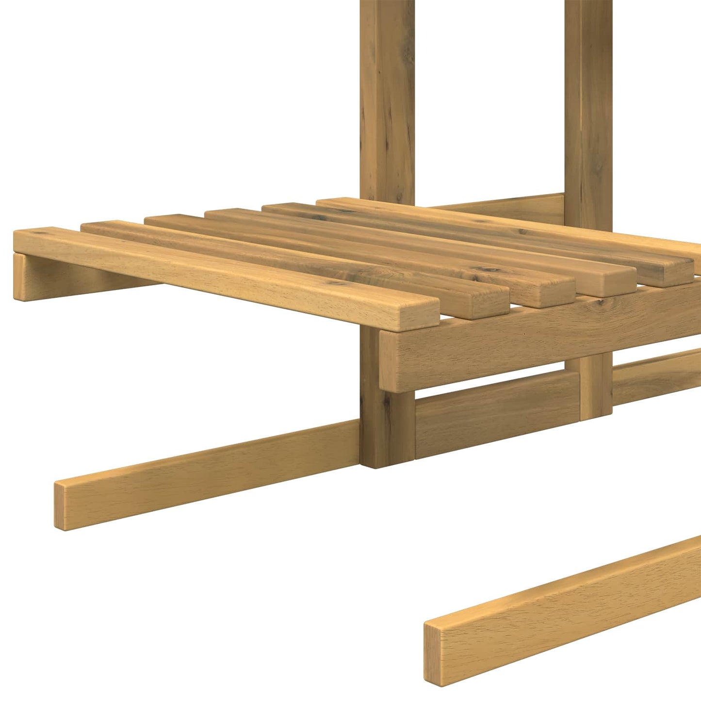 Planteholder Hvit 82 x 36 x 60 cm Solid akasietre