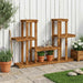 Planteholder Naturlig 123 x 25 x 78,5 cm Solid akasietre