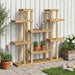 Planteholder Hvit 123 x 25 x 114,5 cm Solid akasietre