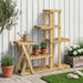 Planteholder Hvit 95 x 25 x 101,5 cm Solid akasietre
