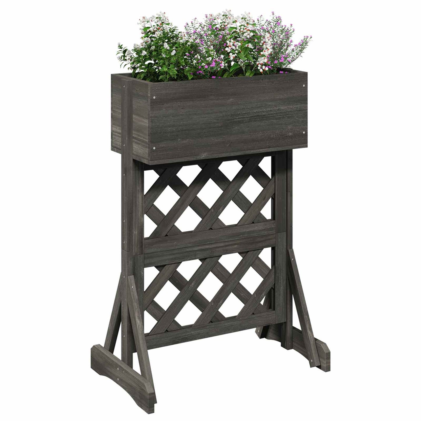 Vertikal hageblomsttrellis Grå 48 x 30 x 70,5 cm
