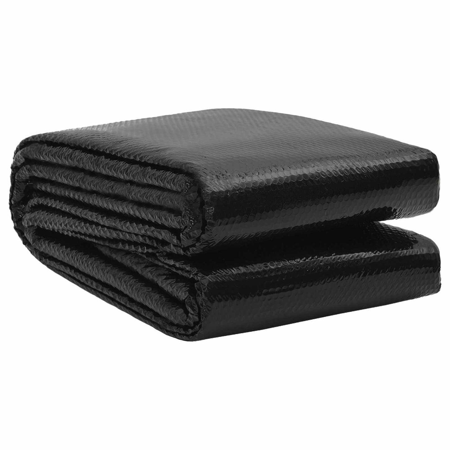 Solar Pool Cover Heavy Quality Svart Ø 381 cm 200 μm PE
