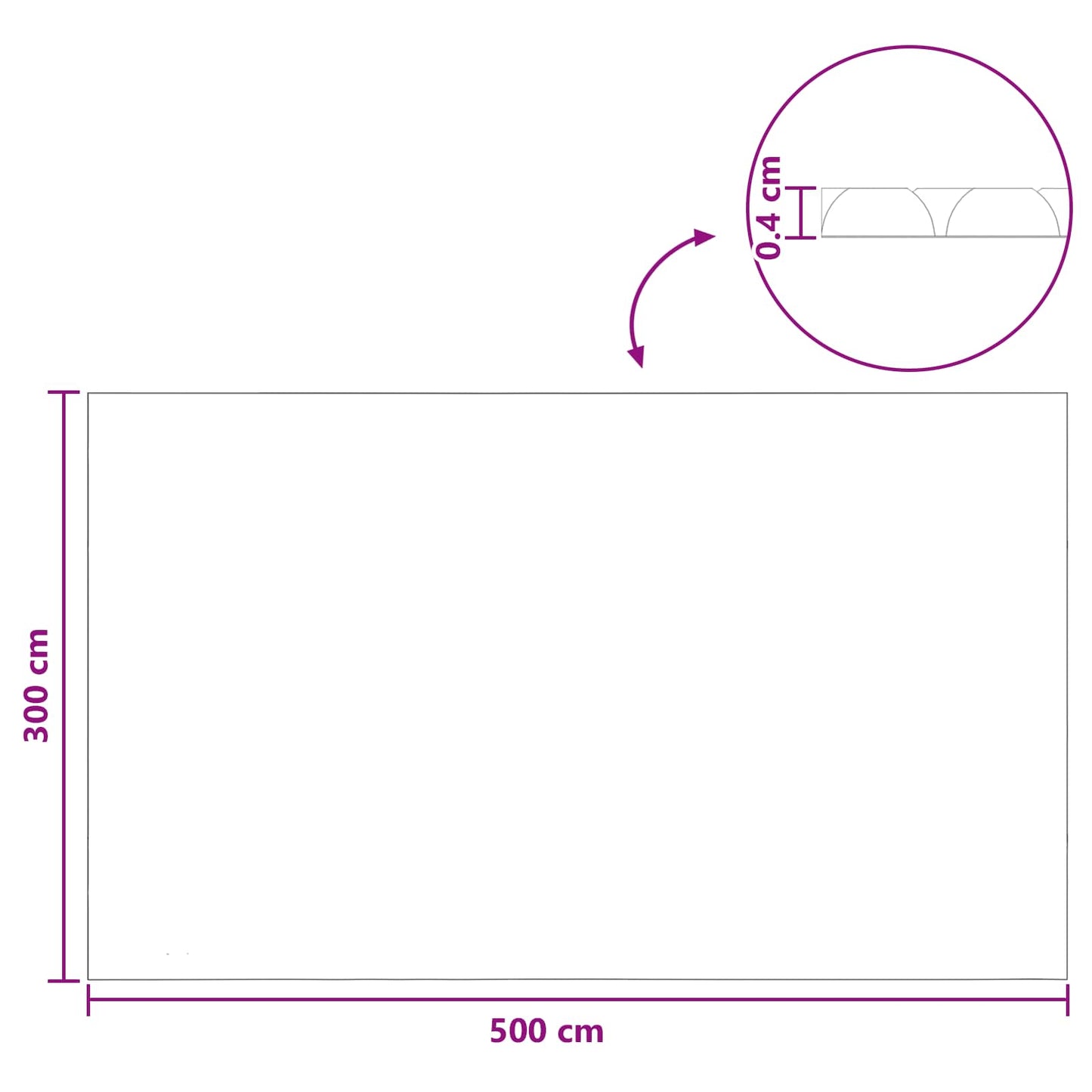 Solar Pool Cover Heavy Quality 500 x 300 cm 200 μm Torget PE