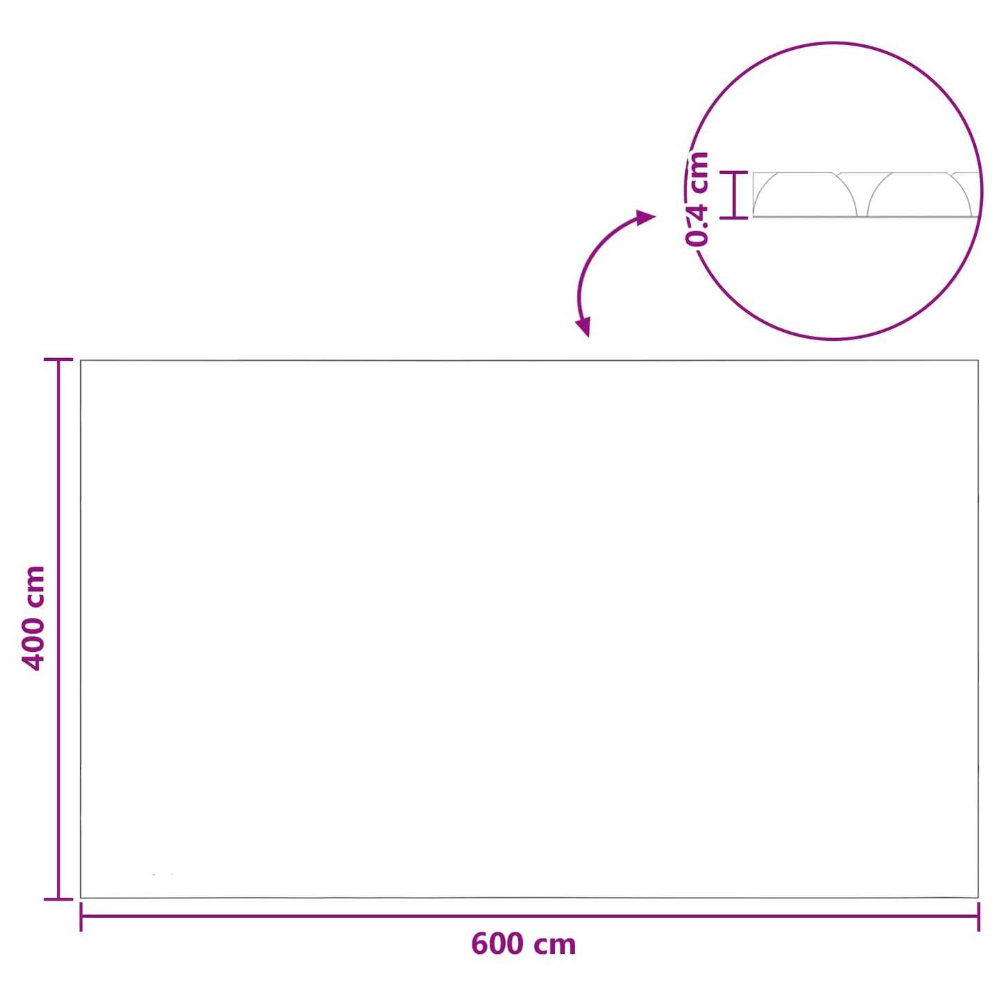 Solar Pool Cover Heavy Quality 600 x 400 cm 200 μm Torget PE