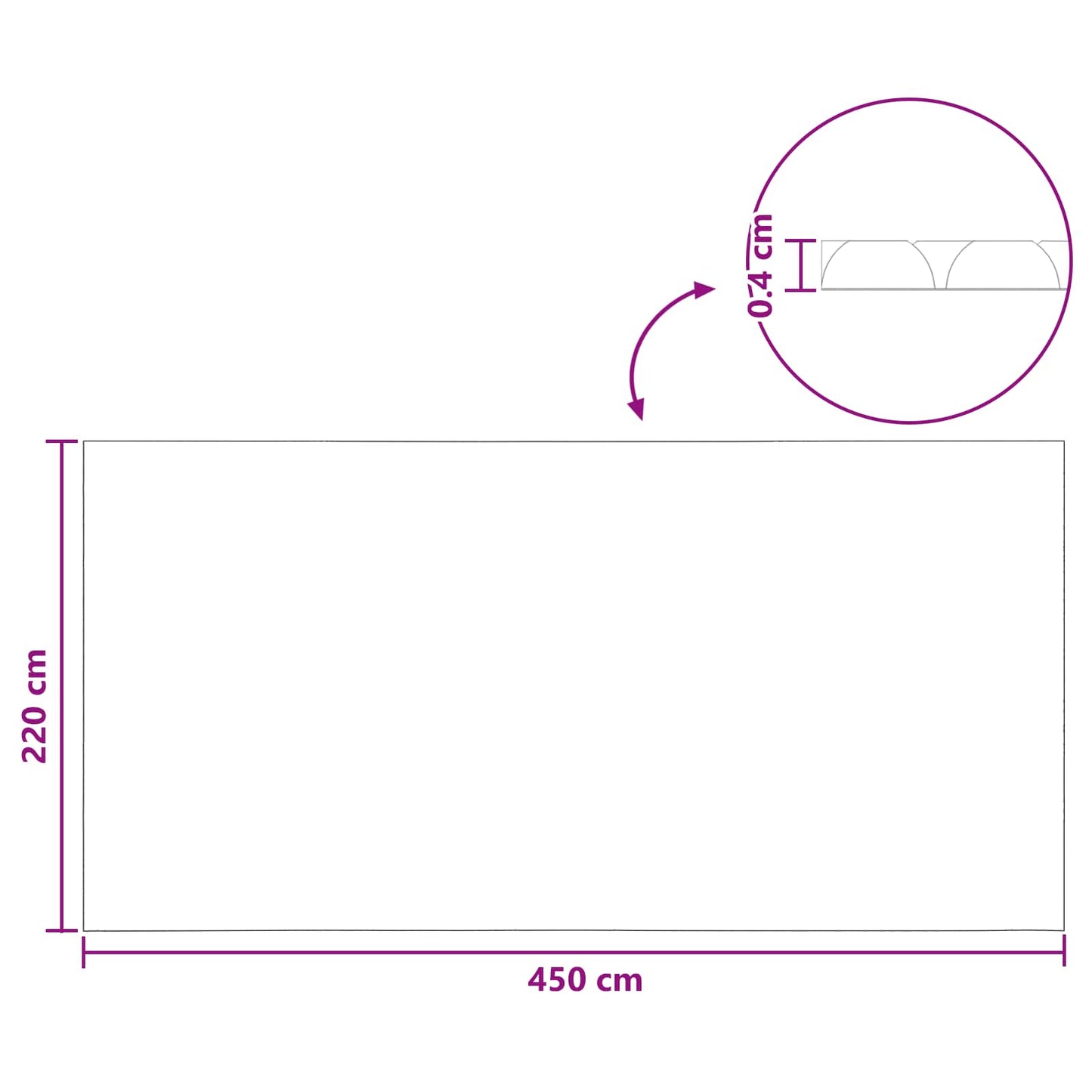 Soldeksel Ekstra Kraftig 450 x 220 cm 400 μm Torget PE Blå