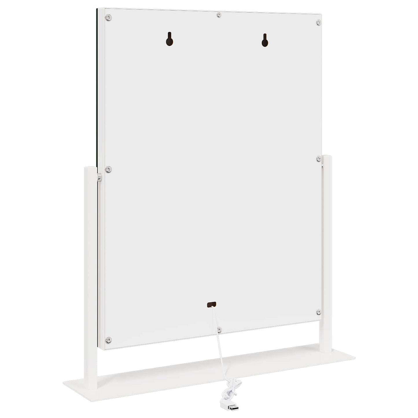 LED Sminkespeil Hvit 44 x 10 x 53 cm Glass og Stål vidaXL