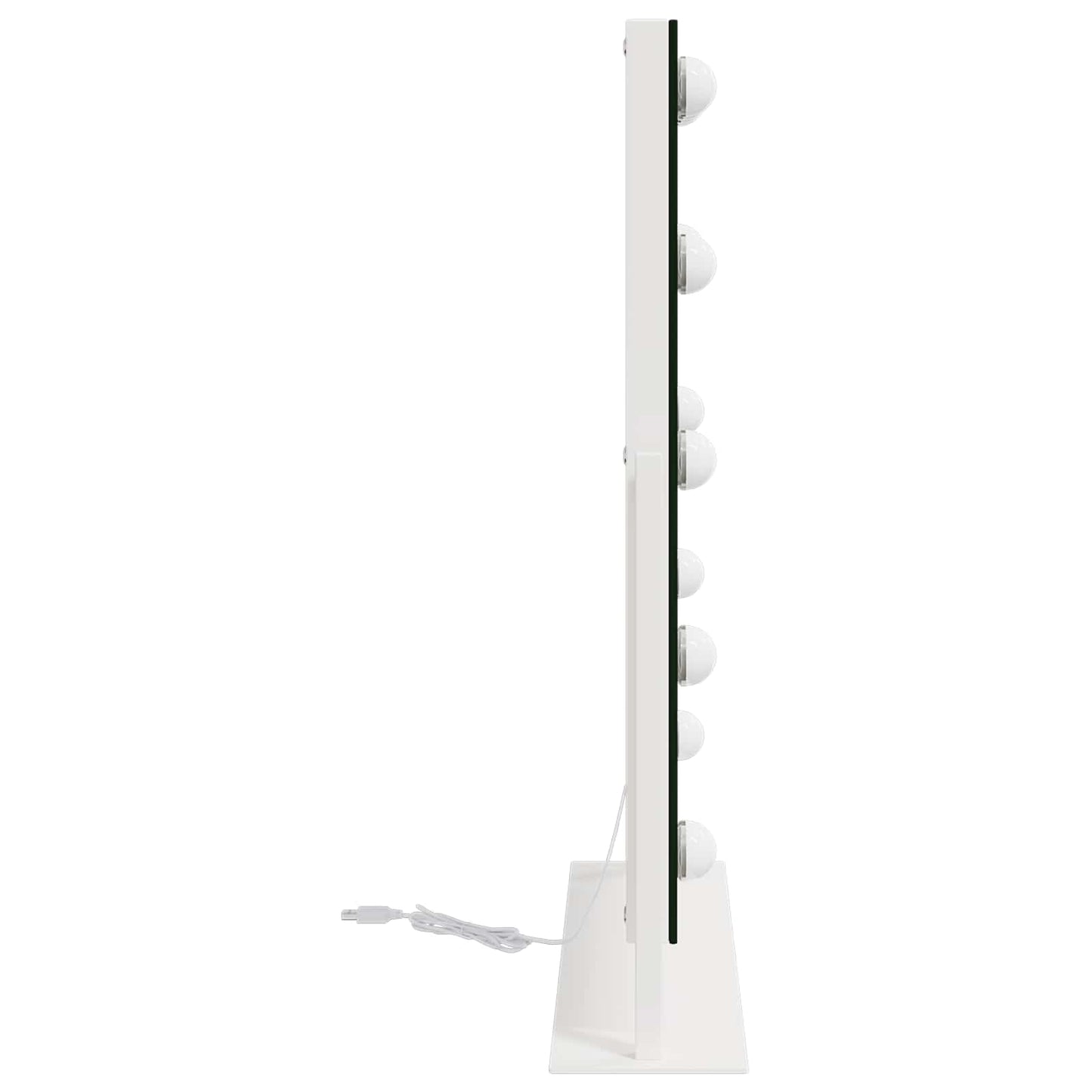 LED Sminkespeil Hvit 44 x 10 x 53 cm Glass og Stål vidaXL
