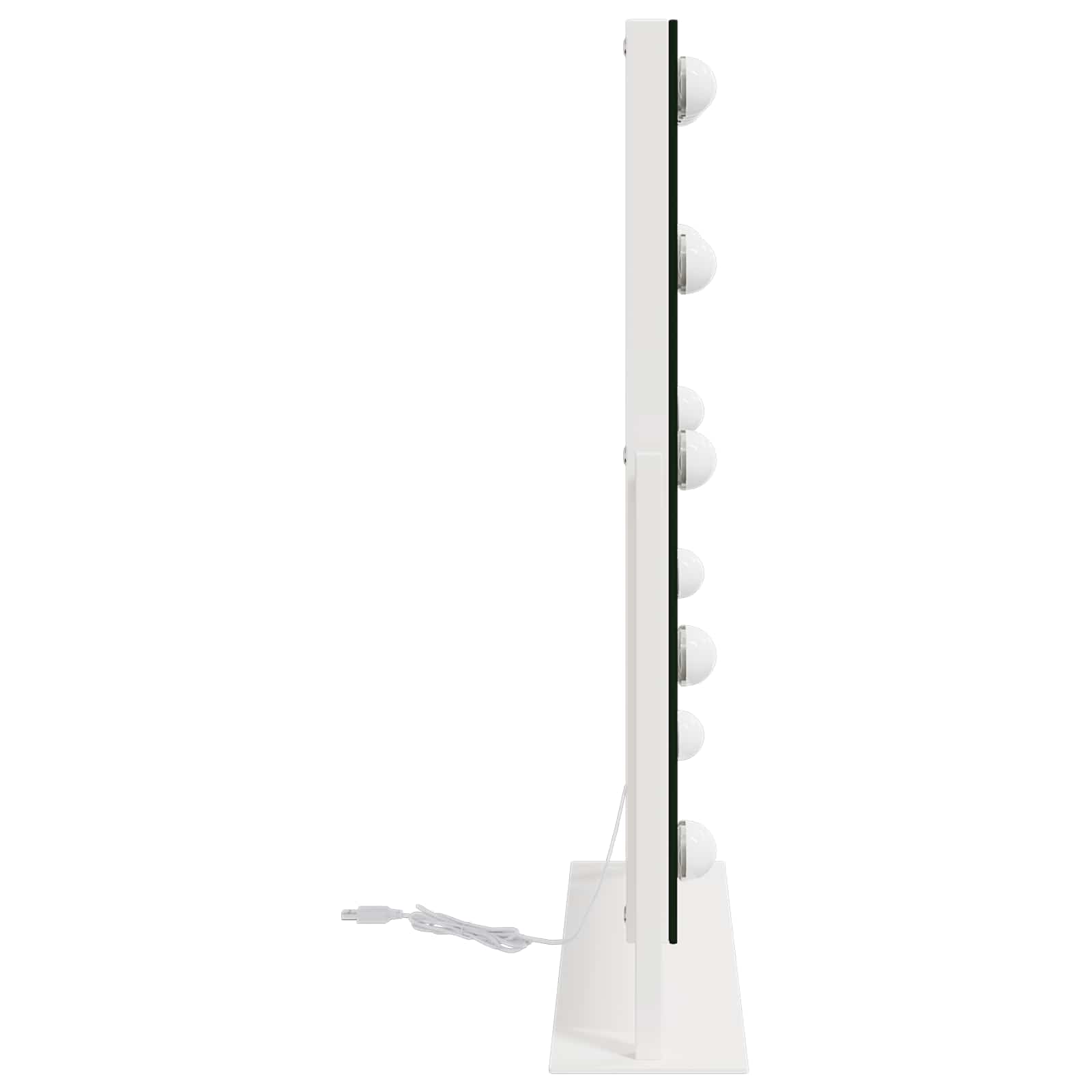 LED Sminkespeil Hvit 44 x 10 x 53 cm Glass og Stål vidaXL