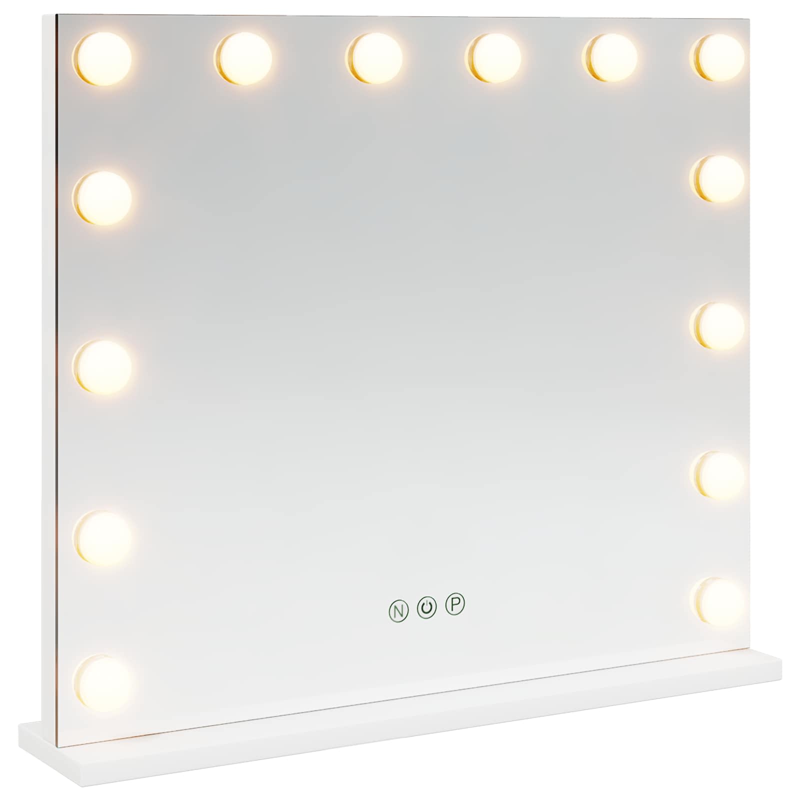 LED Sminkespeil Hvit 50 x 10 x 44 cm Glass og Stål vidaXL