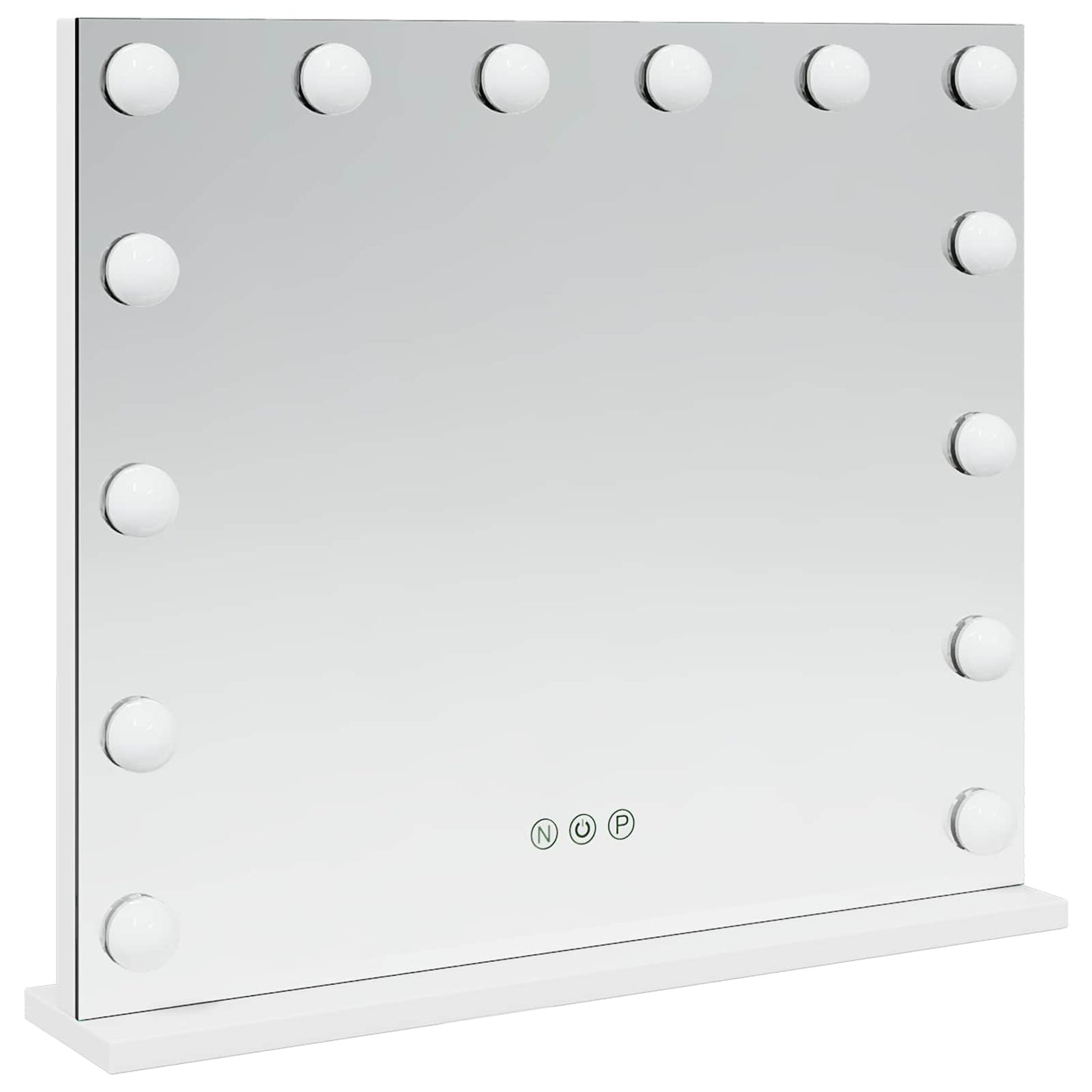 LED Sminkespeil Hvit 50 x 10 x 44 cm Glass og Stål vidaXL