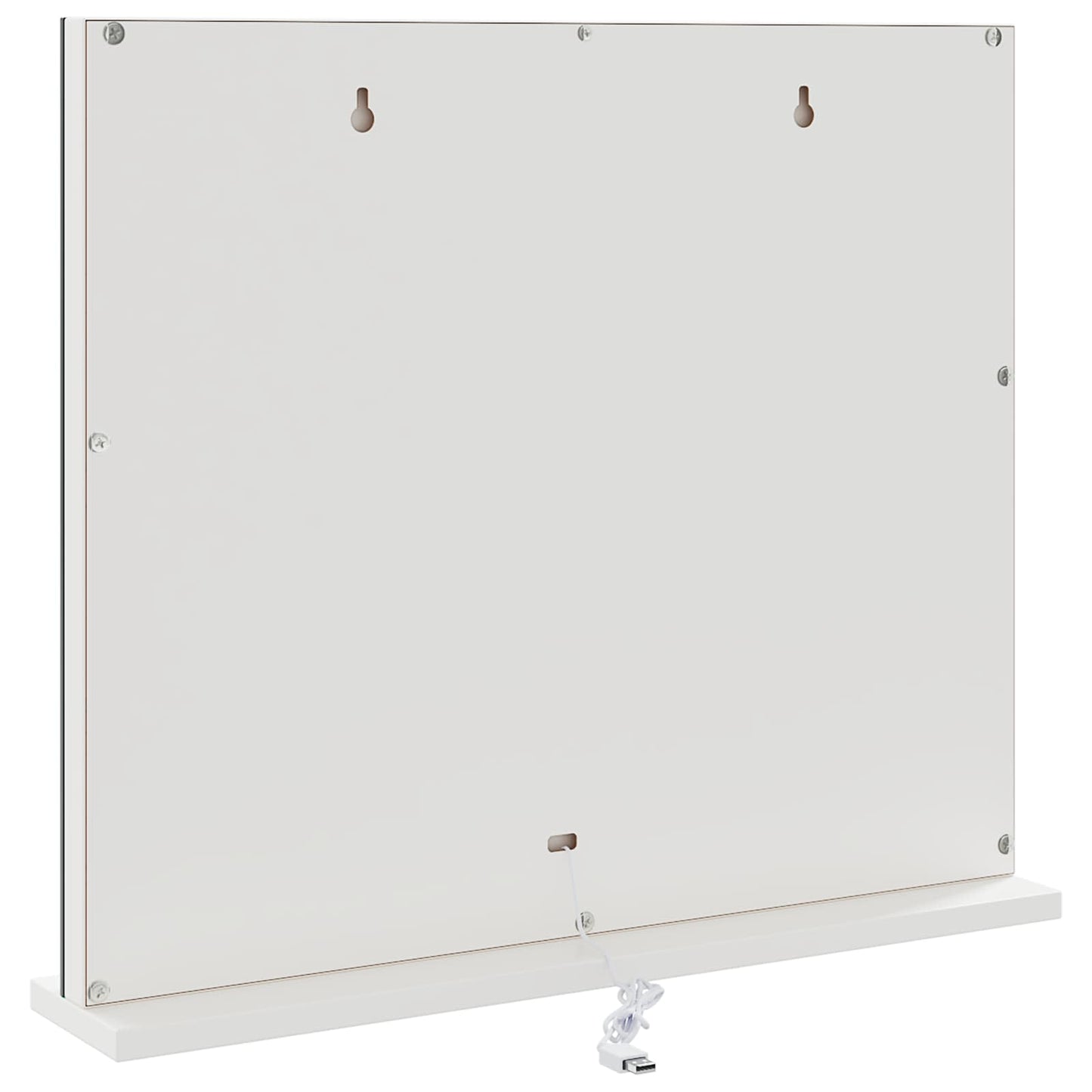 LED Sminkespeil Hvit 50 x 10 x 44 cm Glass og Stål vidaXL