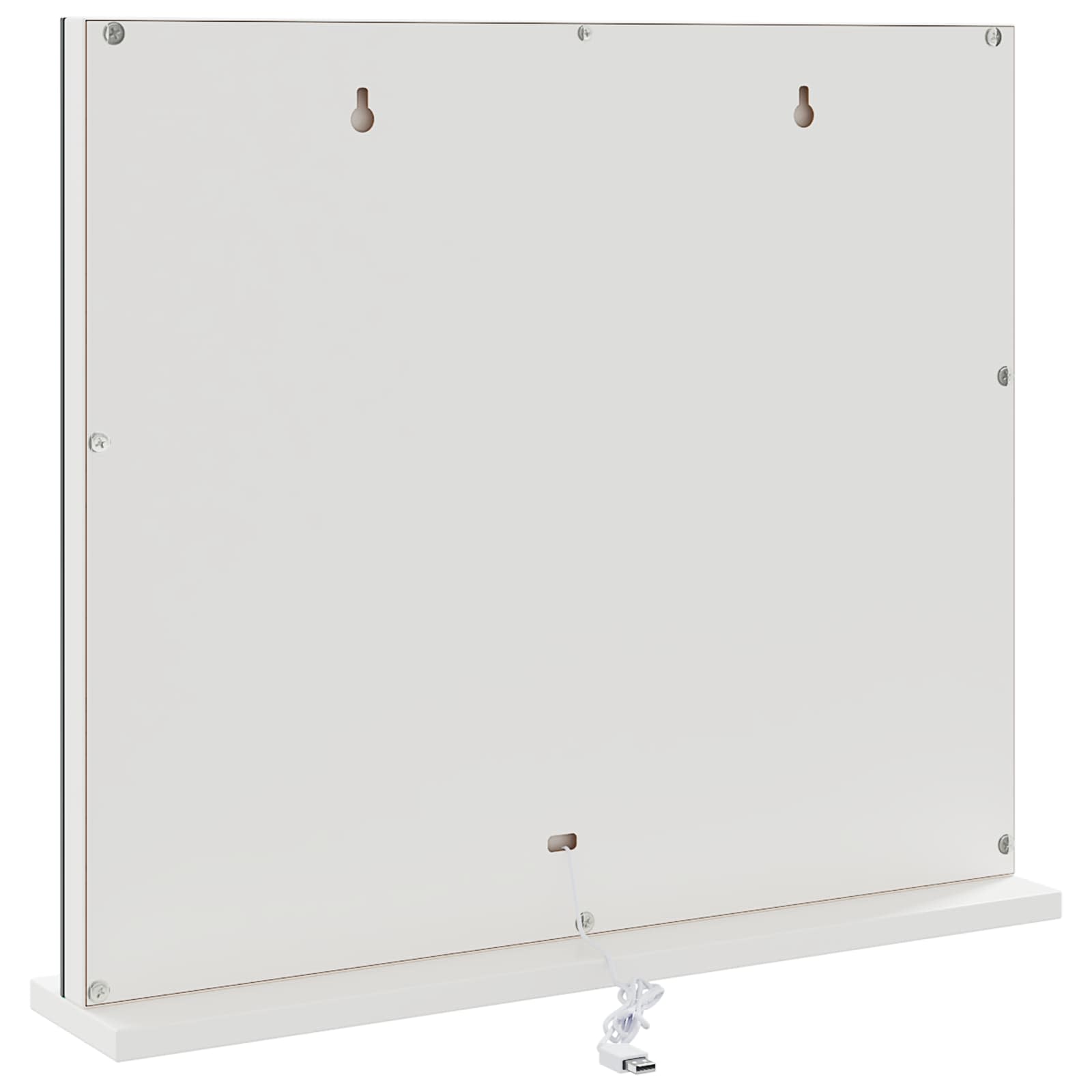 LED Sminkespeil Hvit 50 x 10 x 44 cm Glass og Stål vidaXL