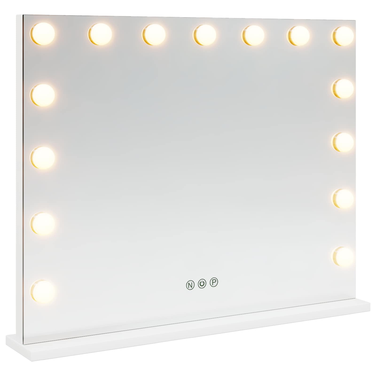 LED Sminkespeil Hvit 58 x 10 x 47 cm Glass og Stål vidaXL