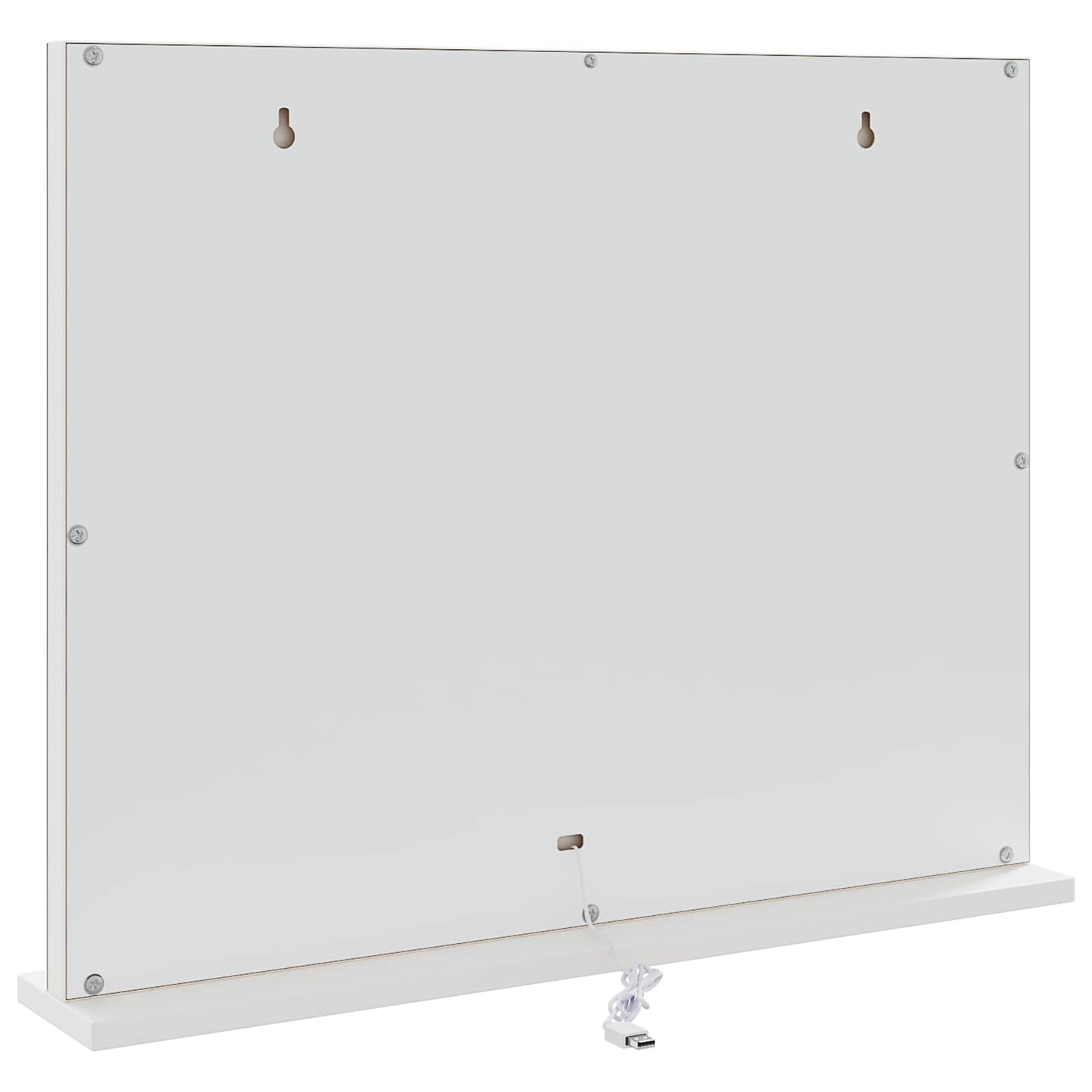 LED Sminkespeil Hvit 58 x 10 x 47 cm Glass og Stål vidaXL