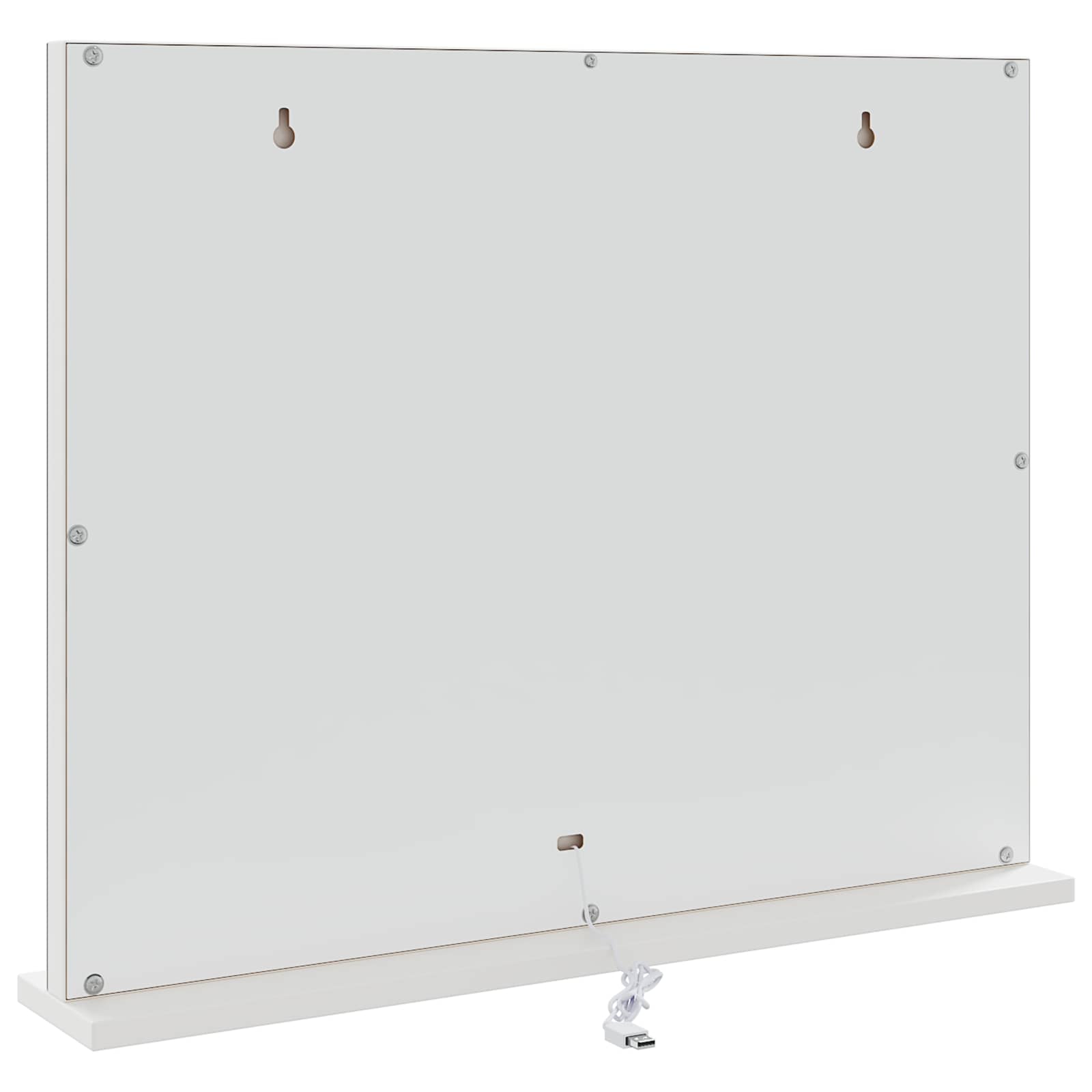 LED Sminkespeil Hvit 58 x 10 x 47 cm Glass og Stål vidaXL