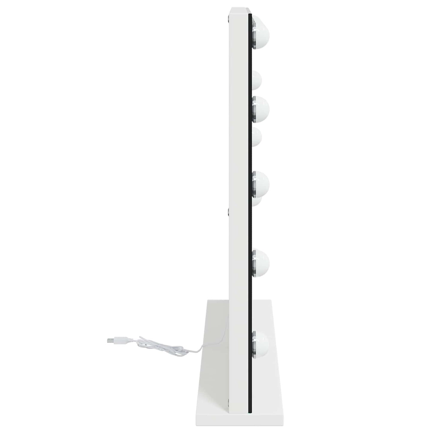 LED Sminkespeil Hvit 58 x 10 x 47 cm Glass og Stål vidaXL