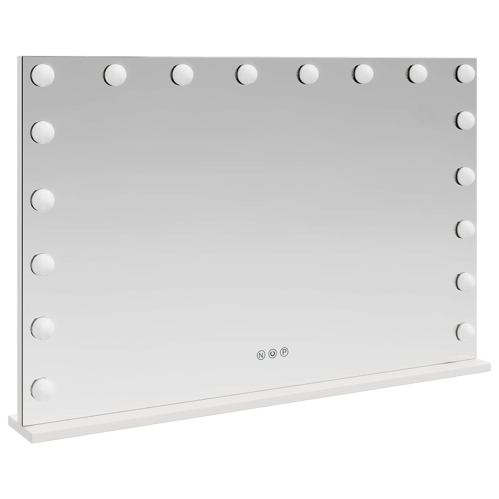 LED Sminkespeil Hvit 80 x 10 x 52,5 cm Glass og Stål vidaXL