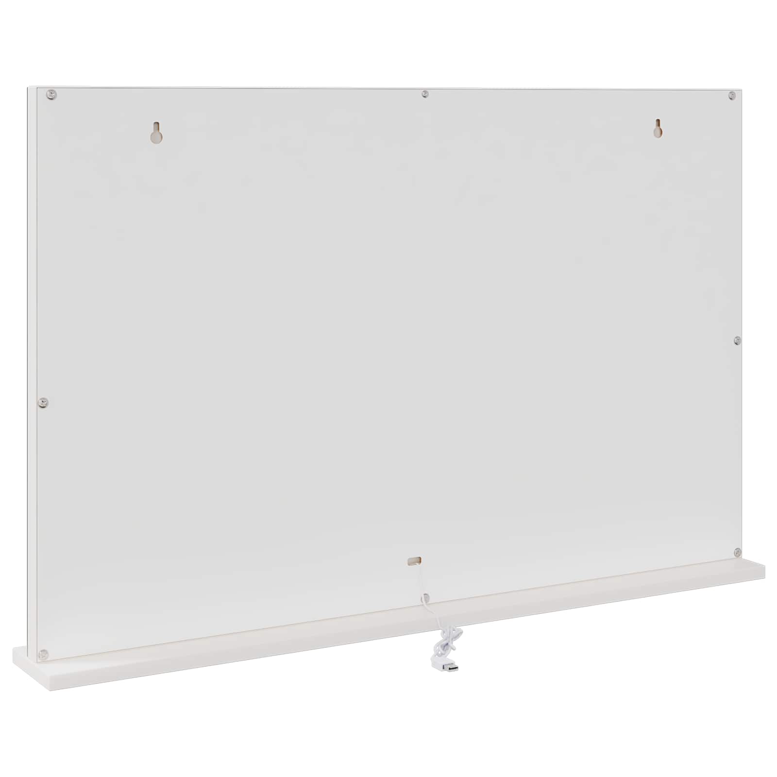 LED Sminkespeil Hvit 80 x 10 x 52,5 cm Glass og Stål vidaXL