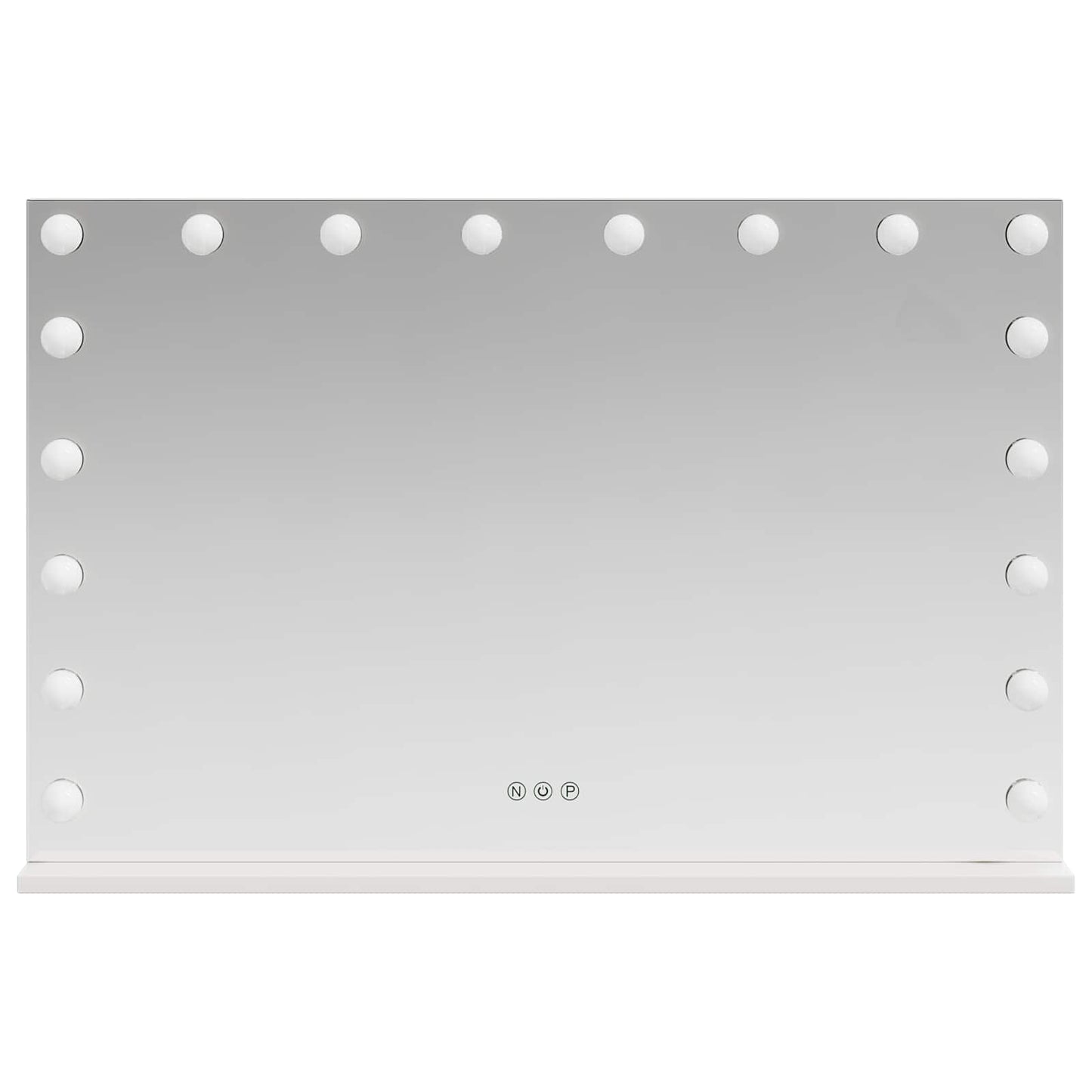 LED Sminkespeil Hvit 80 x 10 x 52,5 cm Glass og Stål vidaXL