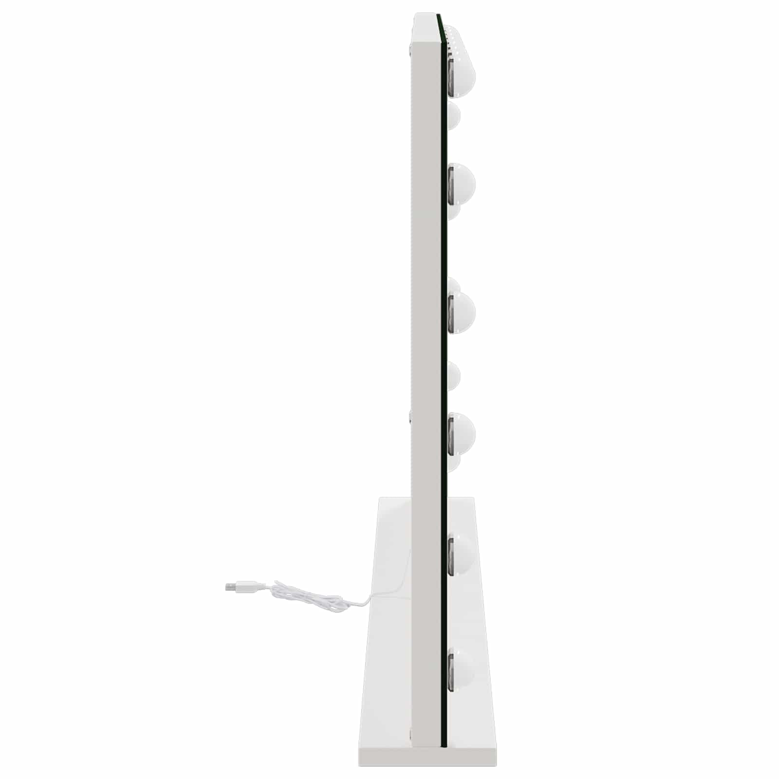 LED Sminkespeil Hvit 80 x 10 x 52,5 cm Glass og Stål vidaXL
