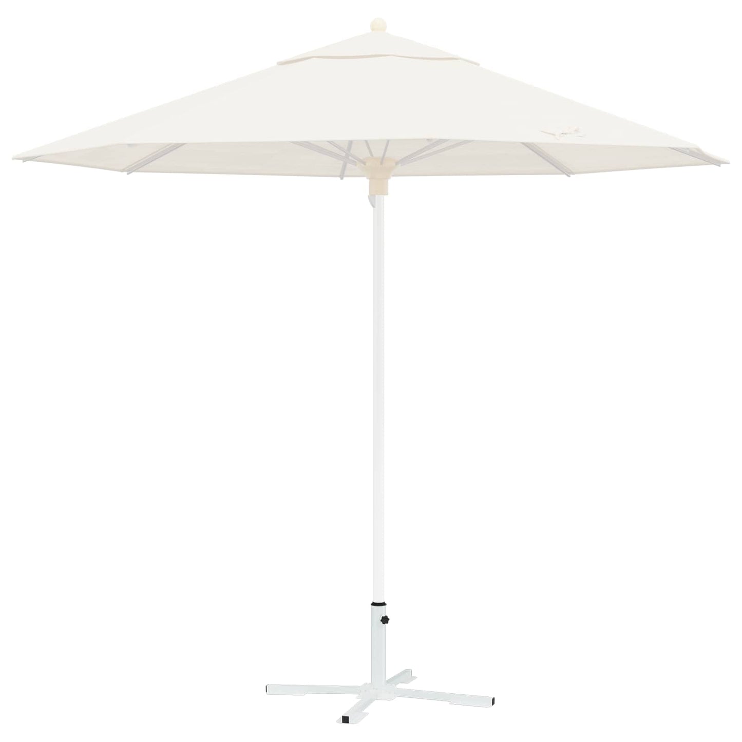 Parasol Stativ Hvit Stål