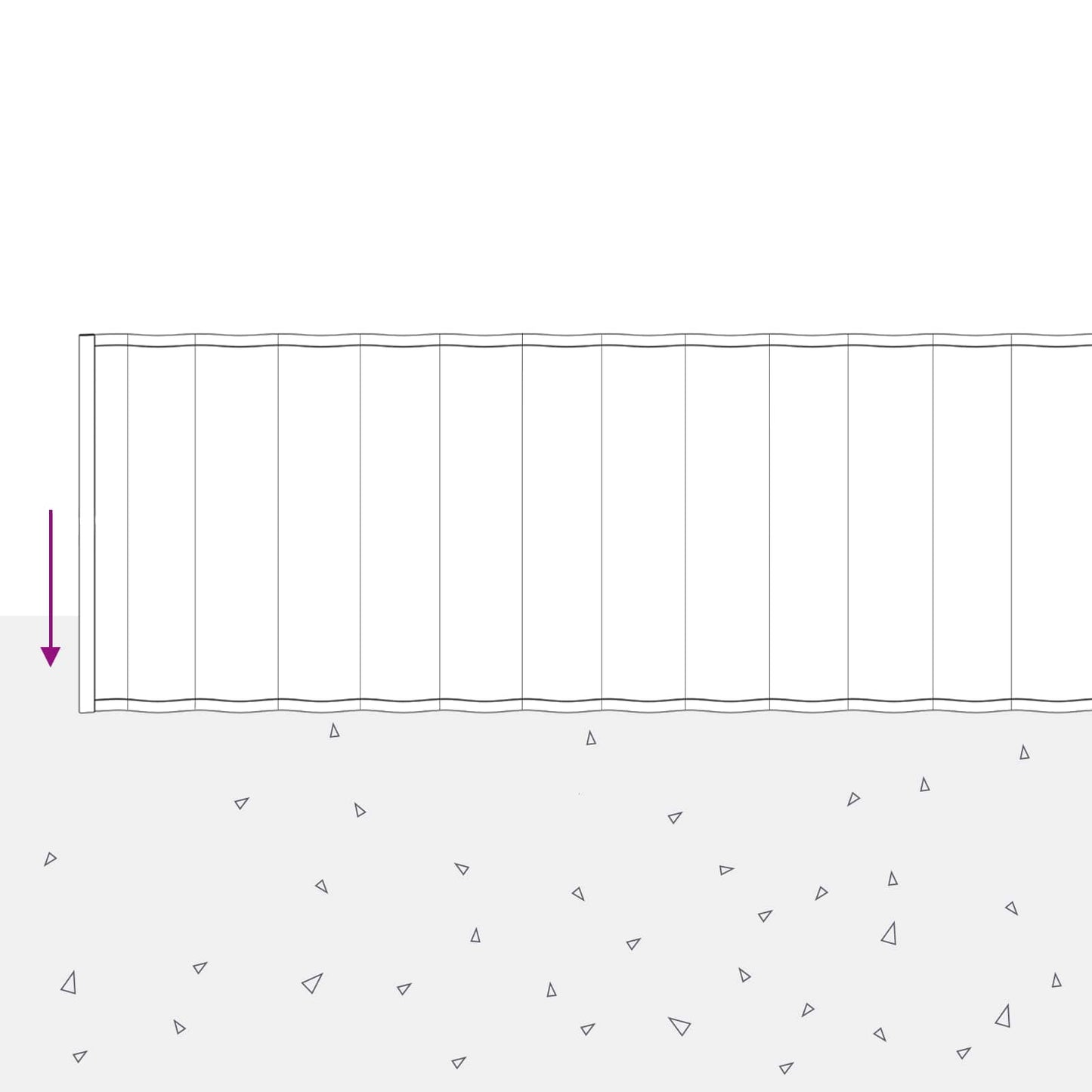 Gjerdekant 5 m x 20 cm Galvanisert stål Sølv