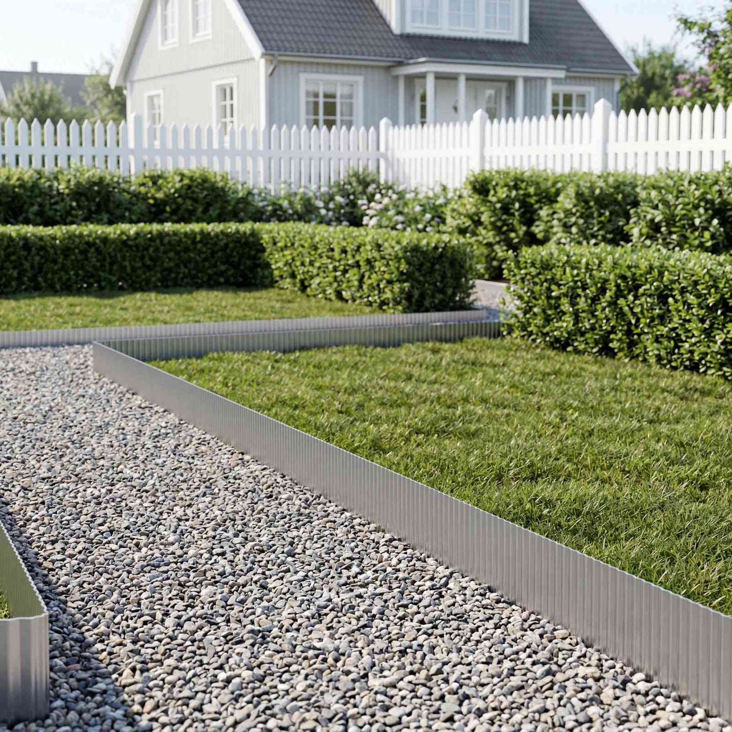 Gjerdekant 10 m x 10 cm Galvanisert stål Sølv