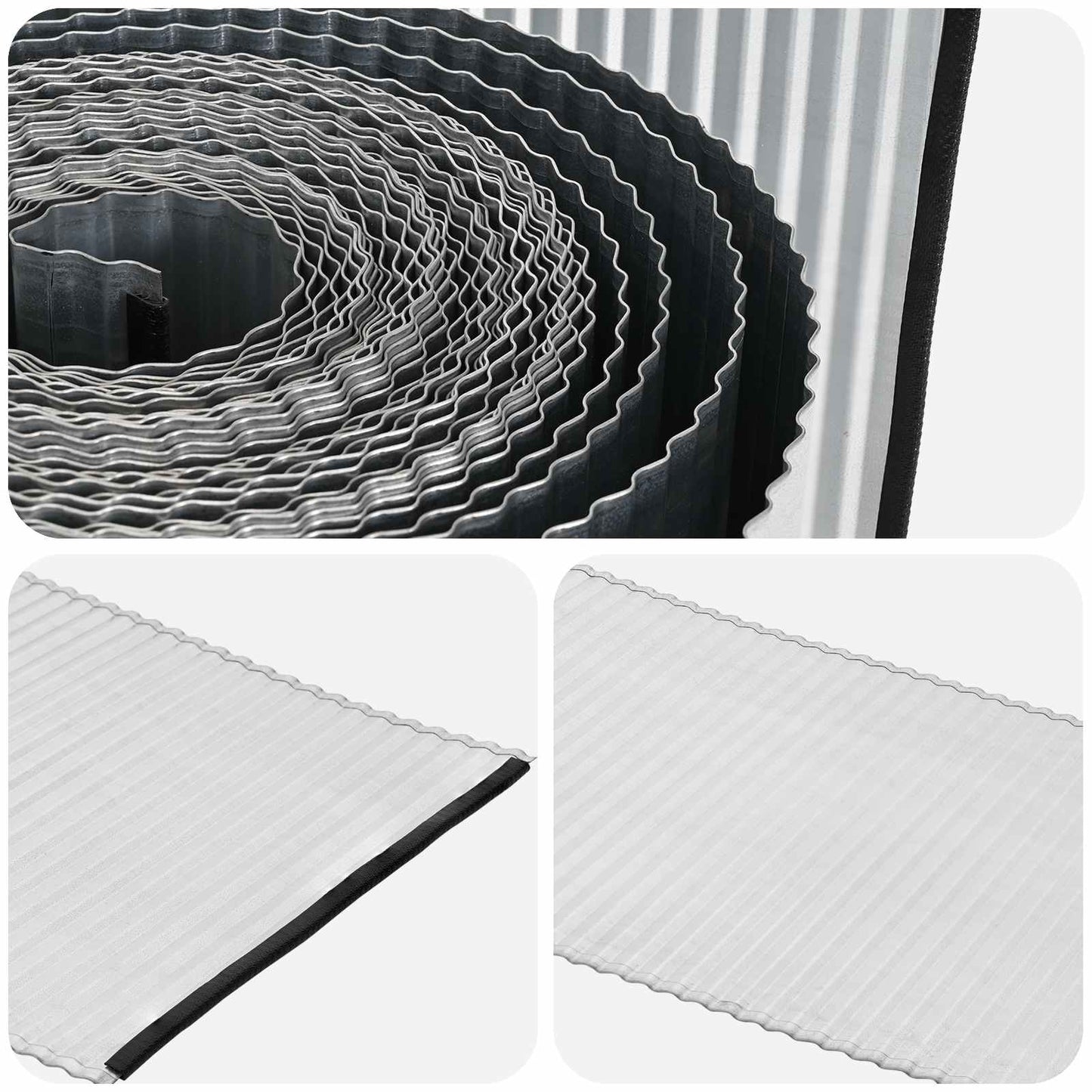 Gjerdekant 10 m x 10 cm Galvanisert stål Sølv