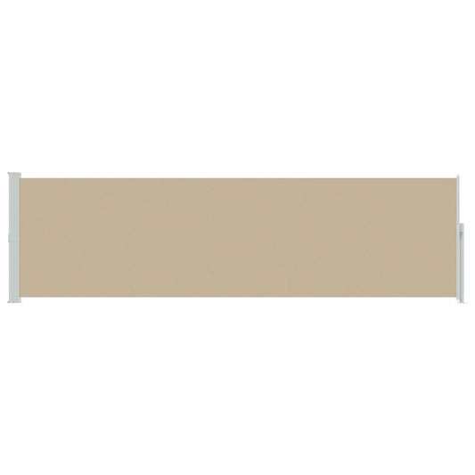 Utklappbart side markise Beige 300 x 120 cm Polyester