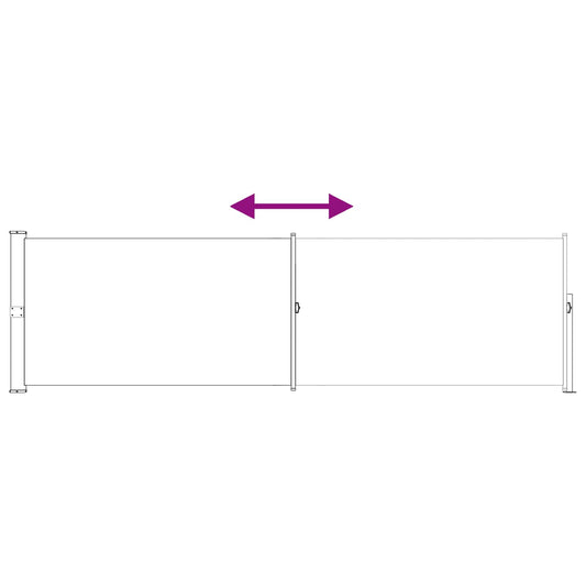 Utklappbart side markise Beige 300 x 120 cm Polyester