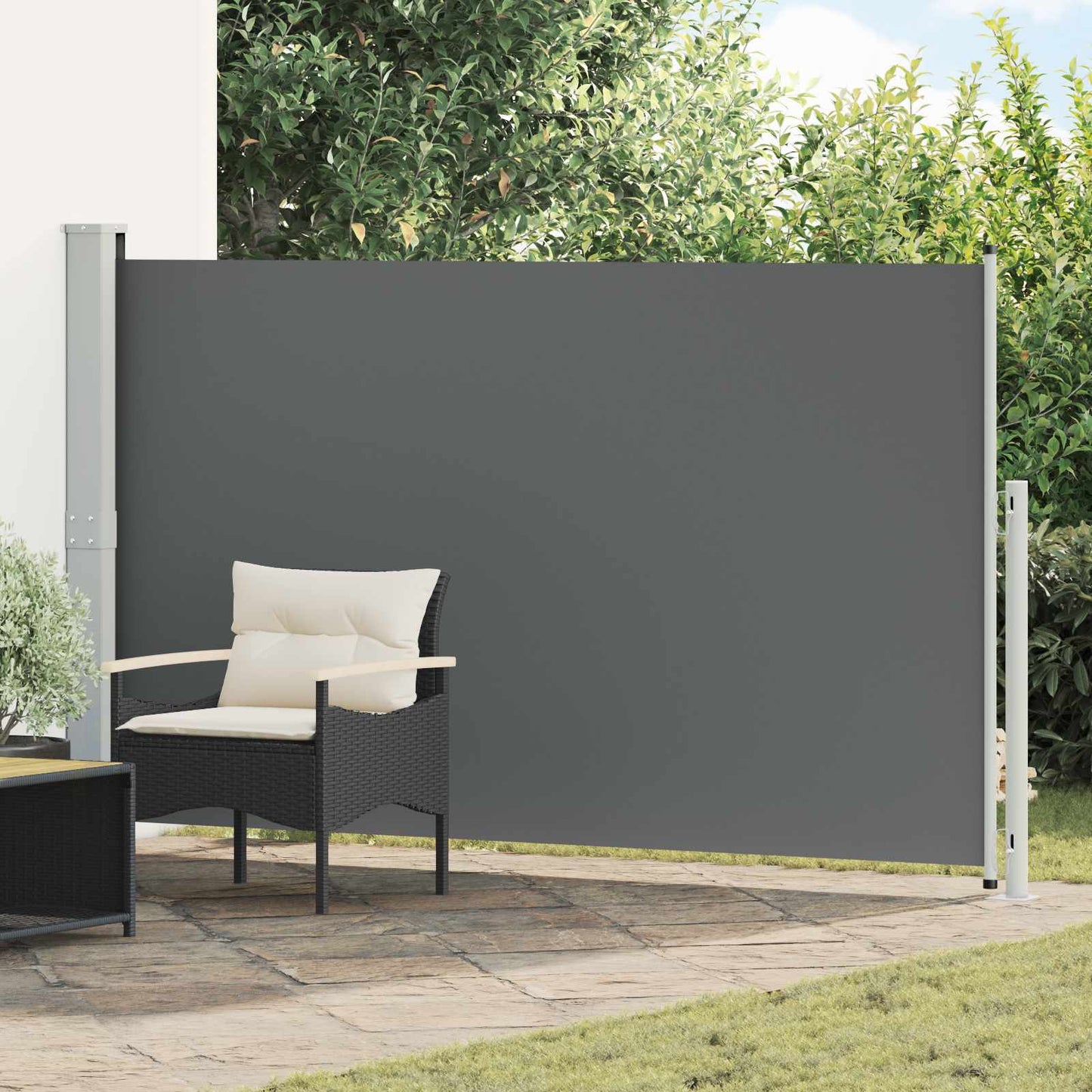 Utklappbart side markise 180 x 300 cm Polyester Rektangulær