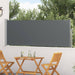 Utklappbart side markise Antrasitt 500 x 100 cm Polyester
