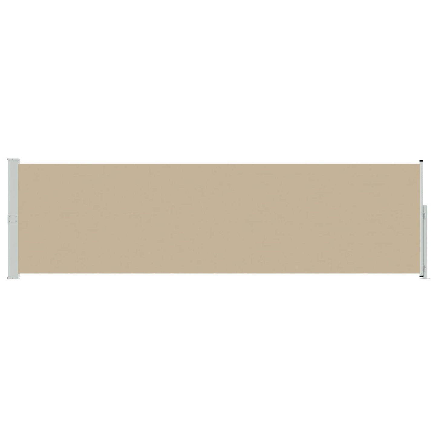Utklappbart side markise Beige 500 x 117 cm Polyester