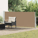 Utklappbart side markise 140 x 500 cm Polyester Rektangulær