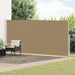 Utklappbart side markise 200 x 500 cm 100% polyester jern stål
