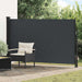 Utklappbart side markise Svart 300 x 170 cm Polyester