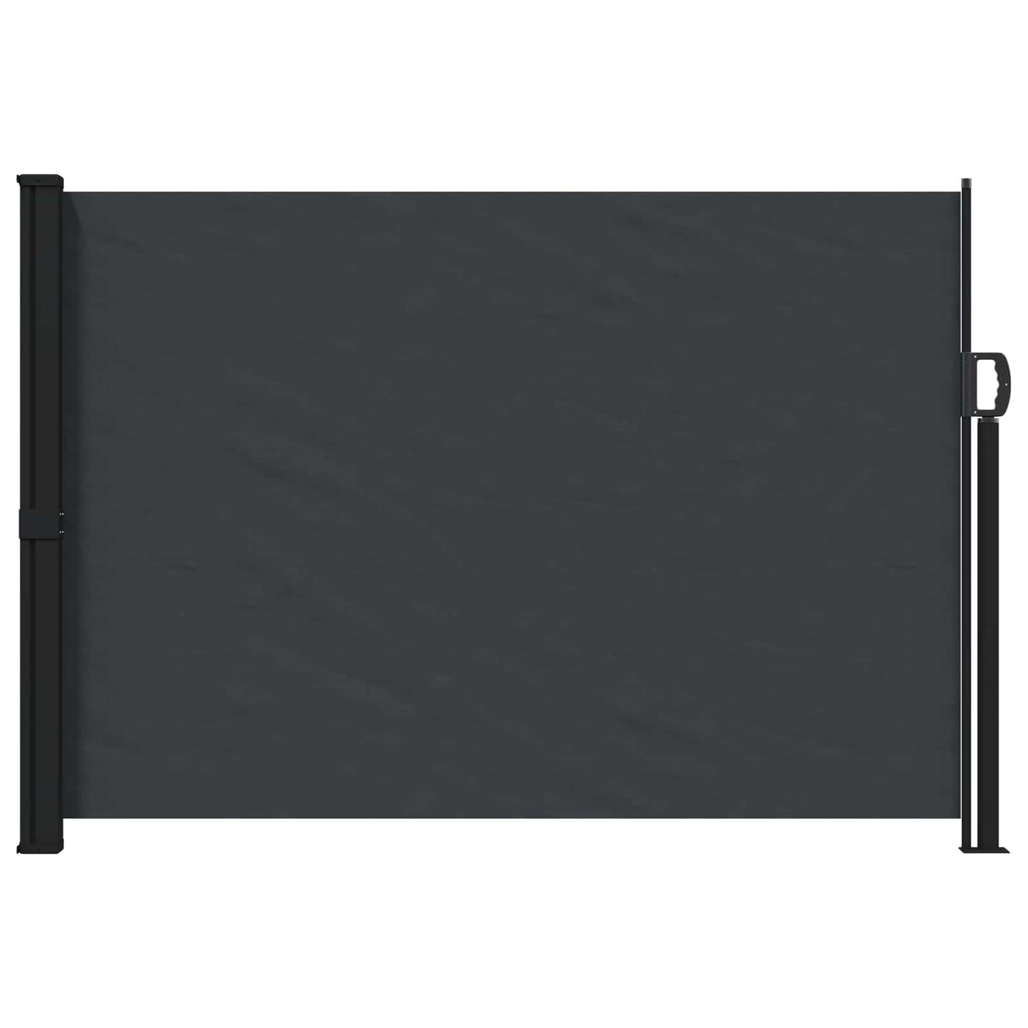 Utklappbart side markise Svart 300 x 170 cm Polyester