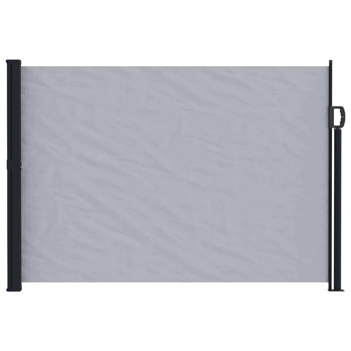 Utklappbart side markise Grå 500 x 120 cm Polyester