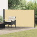 Utklappbart side markise sand 500 x 140 cm Polyester
