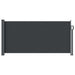 Utklappbart side markise Svart 300 x 100 cm Polyester