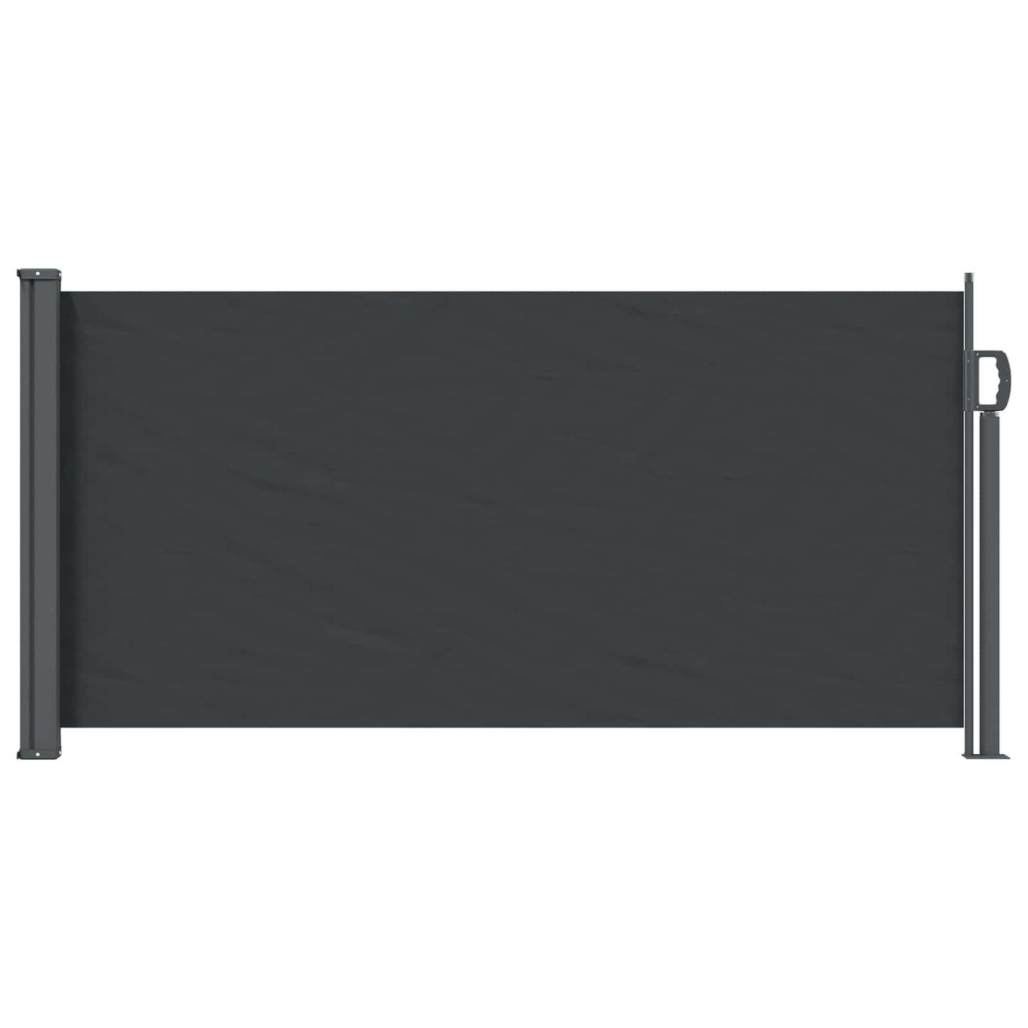Utklappbart side markise Svart 300 x 100 cm Polyester