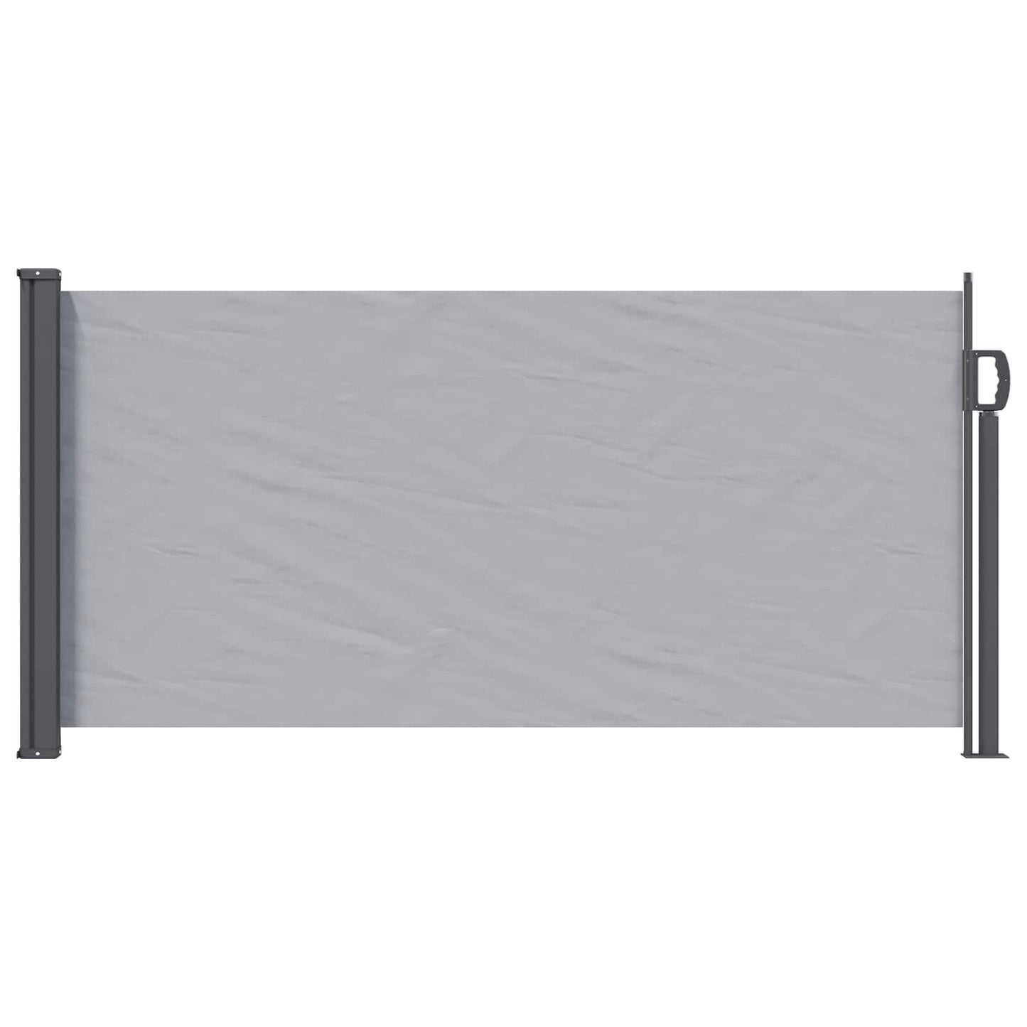 Utklappbart side markise 300 x 100 cm Polyester Rektangulær Grå