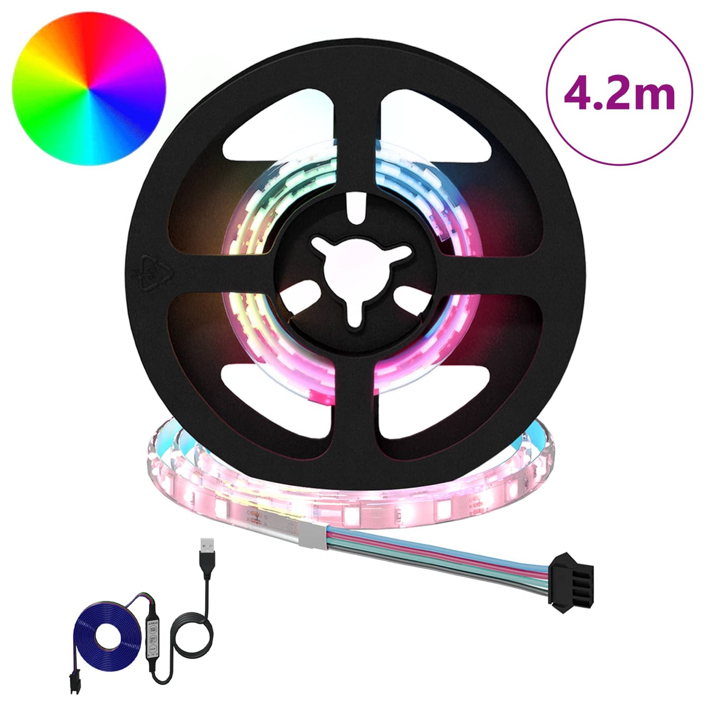 LED Stripe 12 pcs Svart og gjennomsiktig 350 mm Kobber og plast